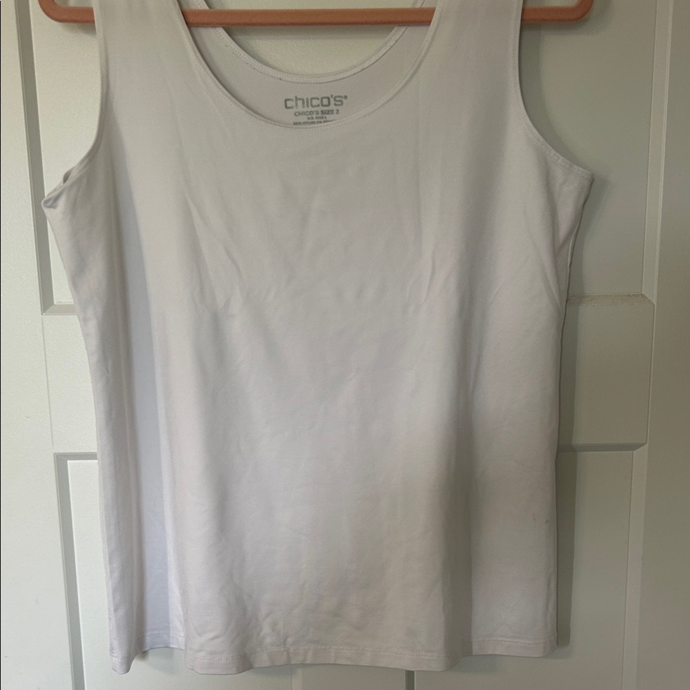 Chico's Classic White Tank Top - Picture 3 of 7